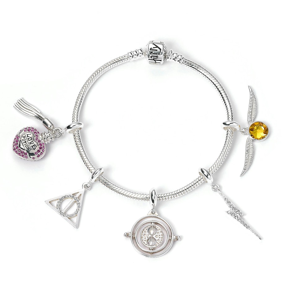 image 1 of Harry Potter Sterling Silver slider charm Bracelet - Medium