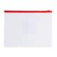 image 1 of Pack of 12 A5 Clear Zippy Bags with Red Zip