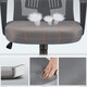 image 4 of Yaheetech Adjustable Computer Chair Study Chair with Mid Back Grey | Dark Grey
