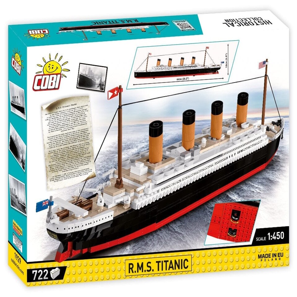 image 1 of RMS Titanic ship historic brick model - COBI 1929 - 722 bricks