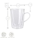 image 3 of Rink Drink Double Walled Coffee Glasses - 285ml - Pack of 6 | Clear | Clear