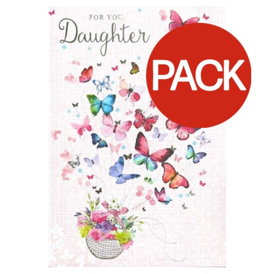 Simon Elvin For You Daughter Greetings Card (Pack of 6) - Multicoloured - One Size