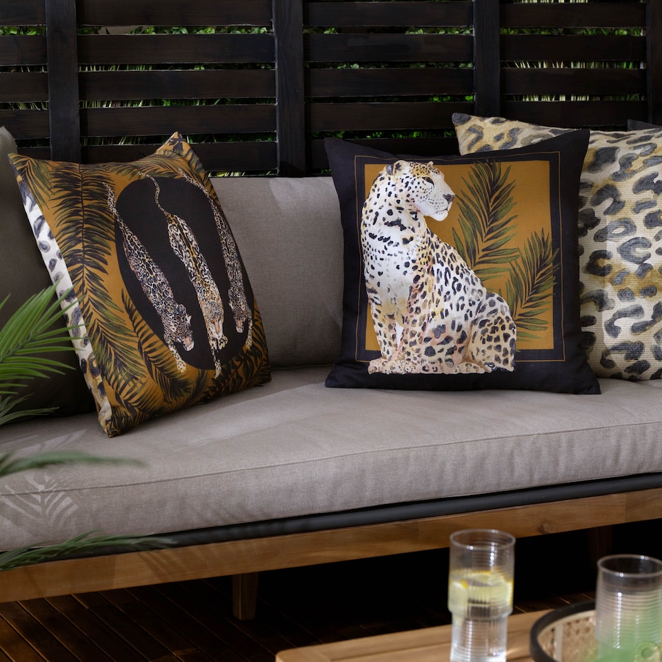 image 1 of Paoletti Leopardis Cat Outdoor Cushion