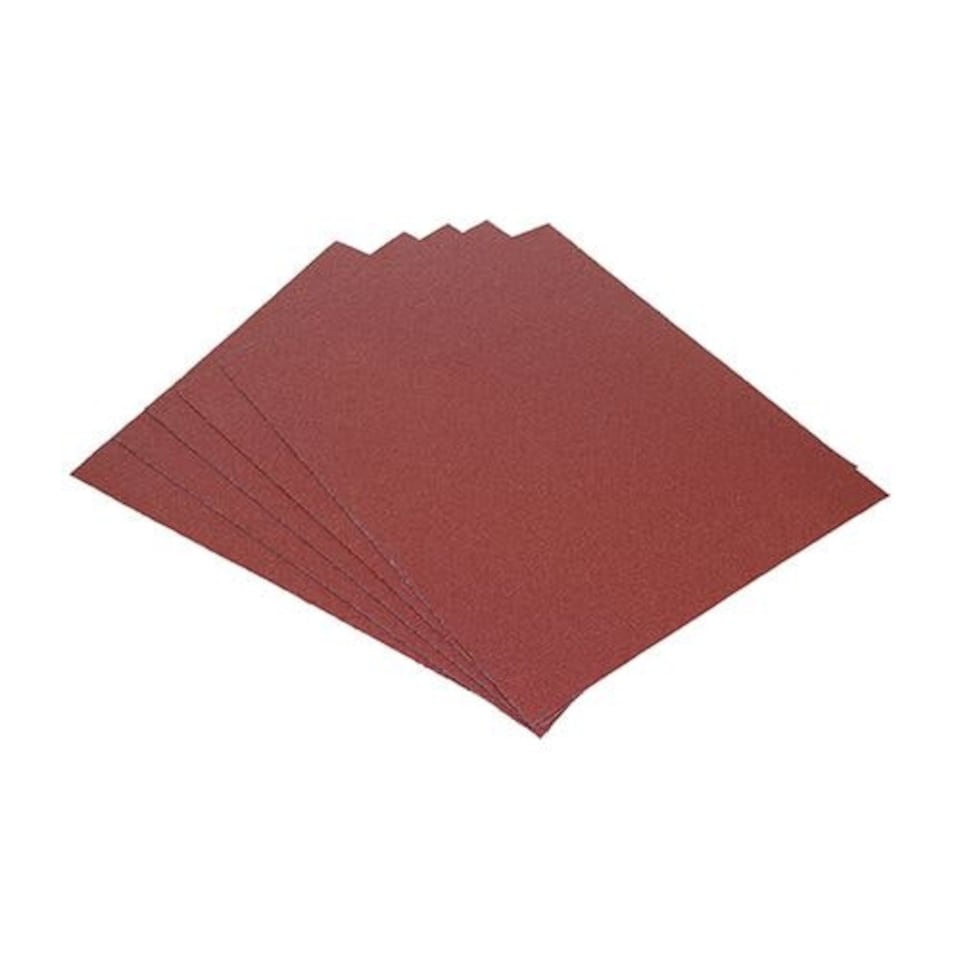 image 1 of Timco - Sanding Sheets - 80 Grit - Red (Size 230 x 280mm - 5 Pieces)