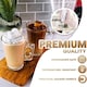 image 7 of Marco Paul Pack of 6 Latte Glass Set with Included Stirrer Clear