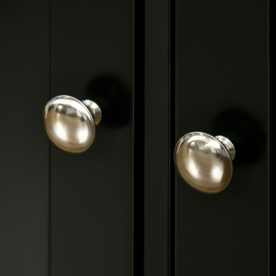 image 1 of HOMCOM Sideboard Buffet Cabinet with Storage Cabinets and Drawers Black | Black | Natural wood | 101W x 40D x 85H cm