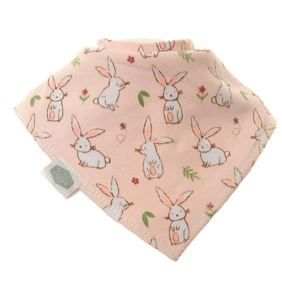 image 1 of Ziggle Bandana Dribble Bibs Bunnies Pack of 4 | Multi | One Size | 4