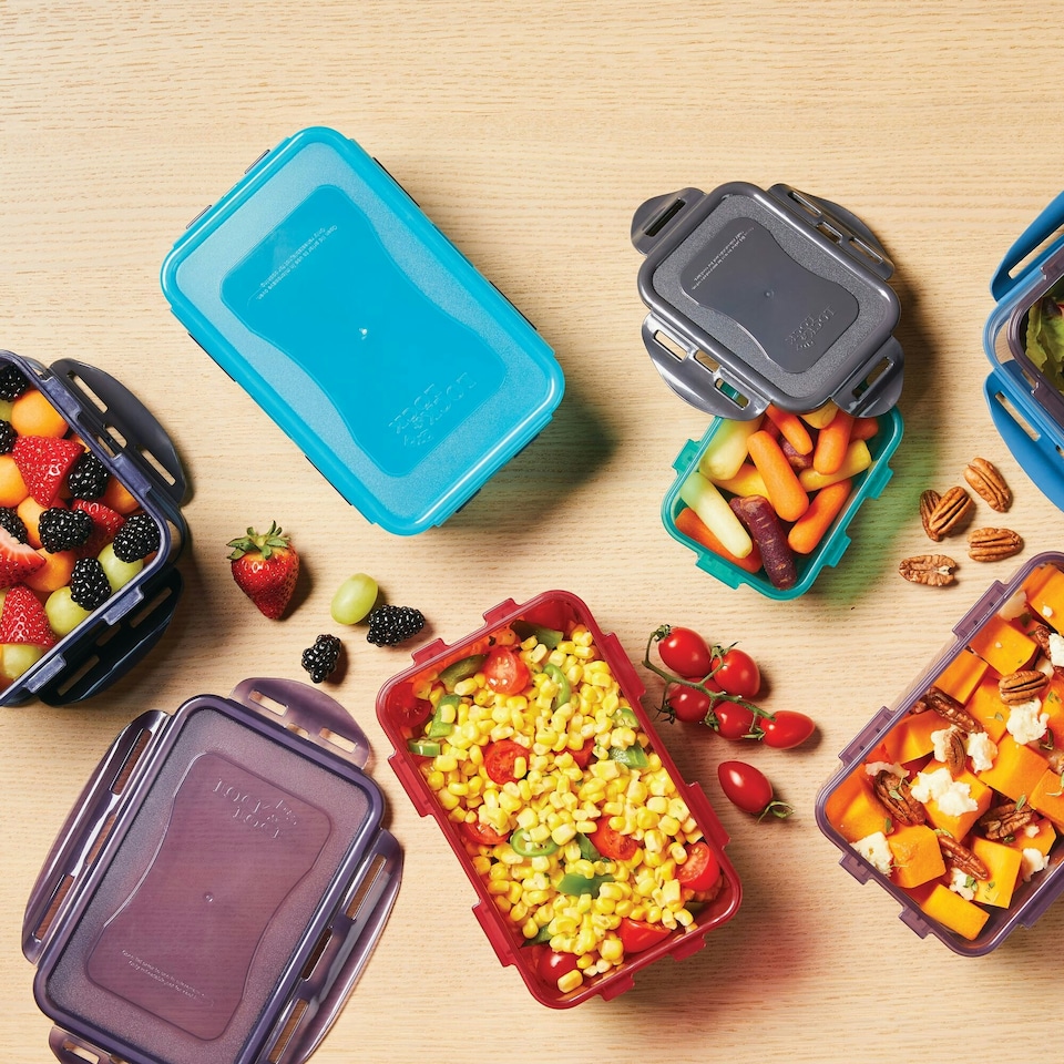 image 1 of LocknLock Eco Food Container Set 1L Rectangular Lunch Storage Box - Pack of 3