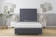image 1 of Sloomy Langston Steel Plush Bed Frame With Mattress With 50" Upholstered Headboard 2'6 Small Single