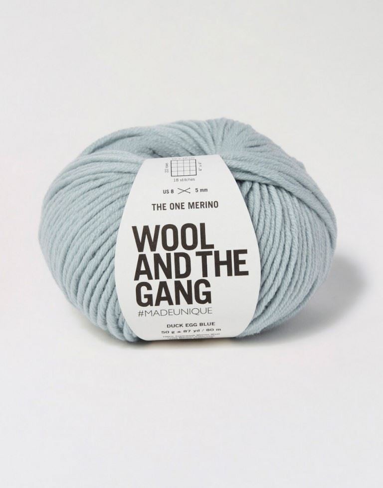 Wool and the Gang Blue The One Merino Aran Yarn For Crochet, Knitting - per 50 gram ball
