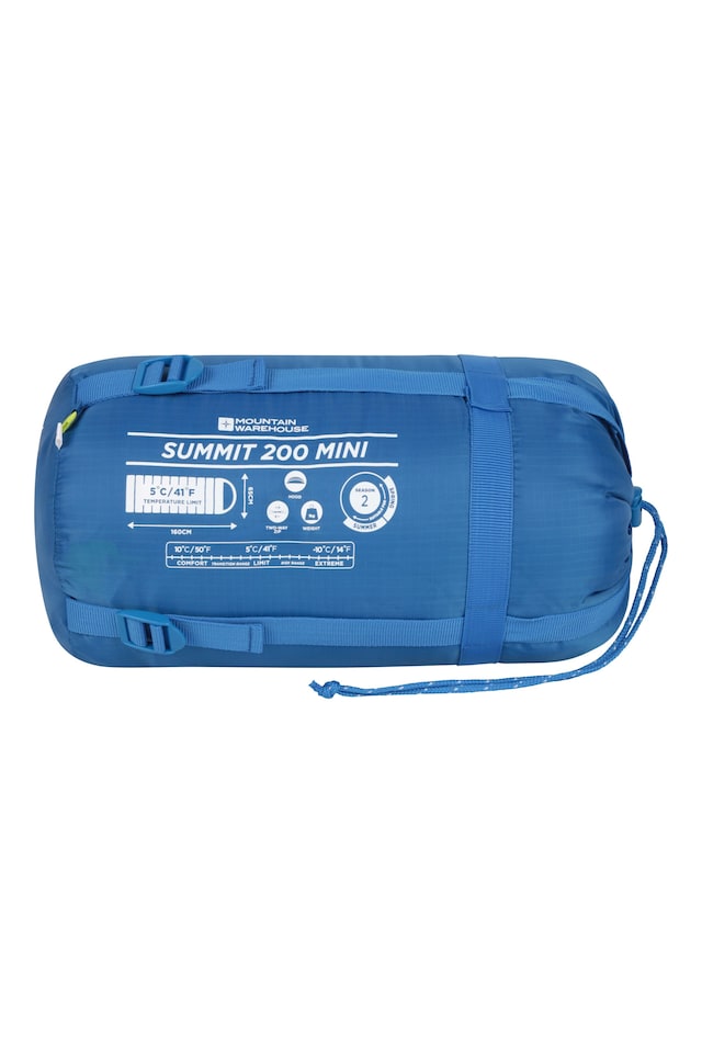 image 1 of Mountain Warehouse Summit 200 Kids Sleeping Bag Insulated 2 Season Camping Childrens Bed