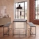 image 4 of Vida Designs Brooklyn 4 Seater Dining Set 3 Piece Table & Bench Set, Grey
