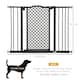 image 7 of PawHut 74-105cm Pet Safety Gate, Pressure Fit Stair with Double Locking - Black