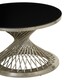 image 4 of Interiors by Premier Hourglass Side Table with Silver Base Black