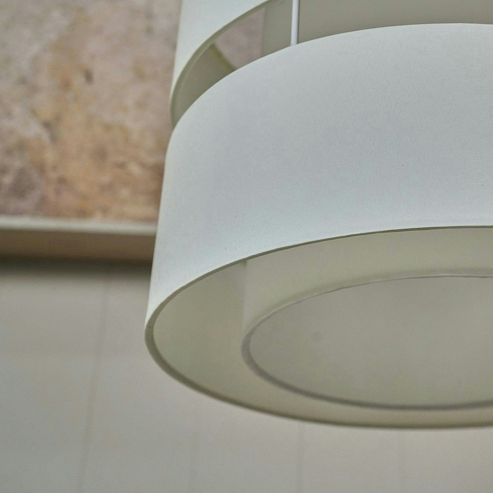 image 1 of ValueLights Sophia Small Cream 2 Tier Ceiling Light Shade