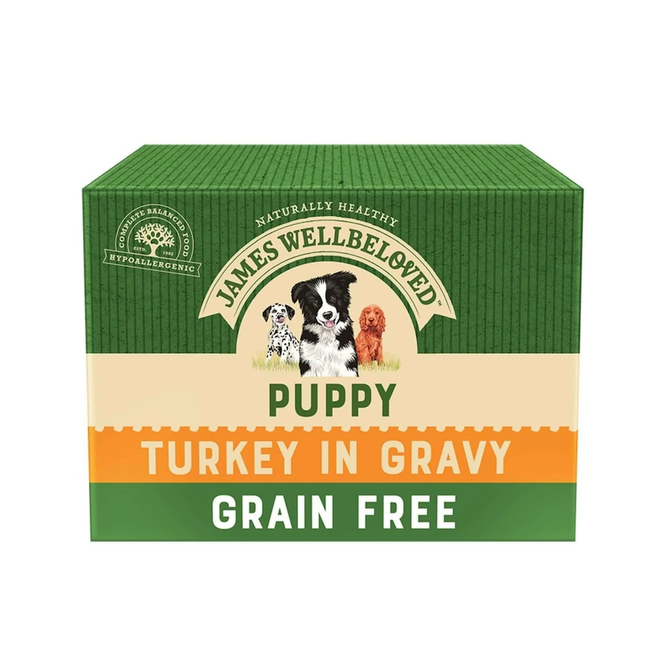 image 1 of James Wellbeloved Grain-Free Puppy Turkey In Gravy 12x100g
