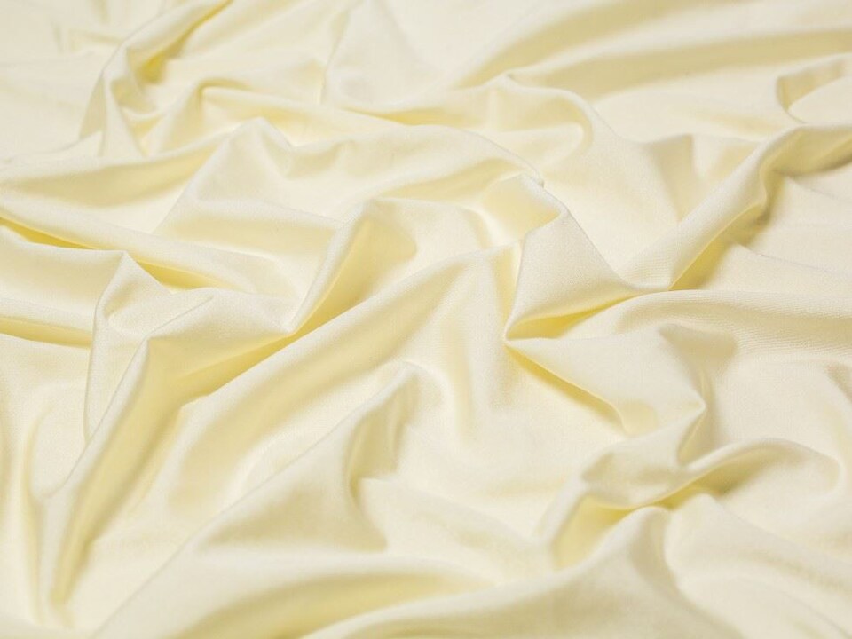 Minerva Core Range Cream Glossy Activewear Lycra Four Way Stretch Knit Fabric for Dressmaking, 150cm / 59" Wide - per metre