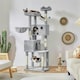image 2 of Yaheetech 185 cm Tall Large Plush Cat Tower Light Grey