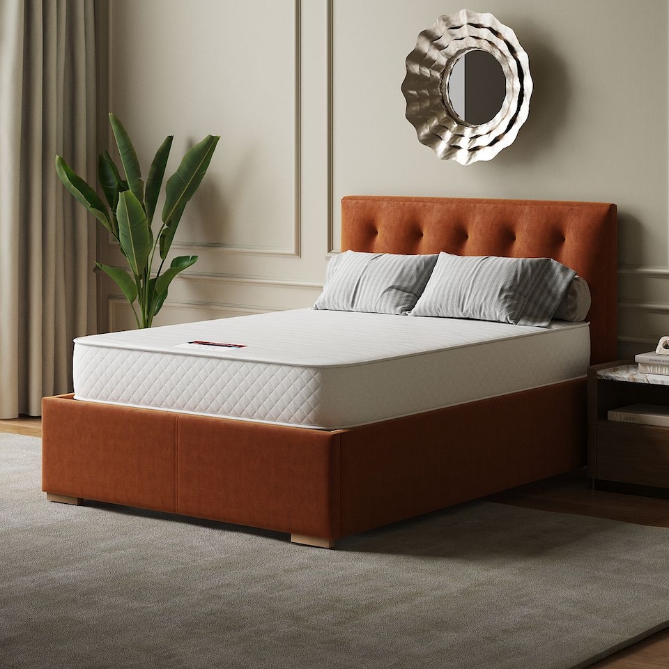 image 1 of Visco Therapy Sprung Mattress 18cm - Medium Comfort, Cooling Layer, UK Made | White | White | King | 1