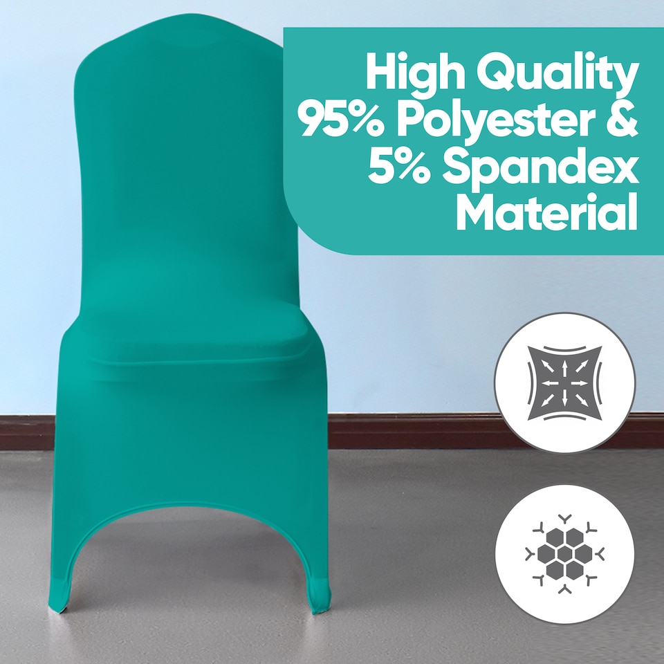 image 1 of Chair Cover Spandex Polyester Stretch Fabric Dining Slipcovers