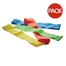 MidOcean Fitband TPE Resistance Band (Pack of 4) - Blue/Red/Green/Yellow - One Size