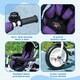 image 5 of HOMCOM 6 in 1 Kids Trike, Stroller with Parent Handle, Purple