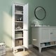 image 3 of COSTWAY 5-Tier Bathroom Tall Cabinet Storage Organizer Cupboard White