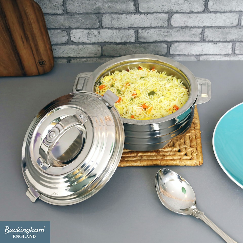 image 1 of Buckingham Double Wall Stainless Steel Hot Pot Dish 1500 ml