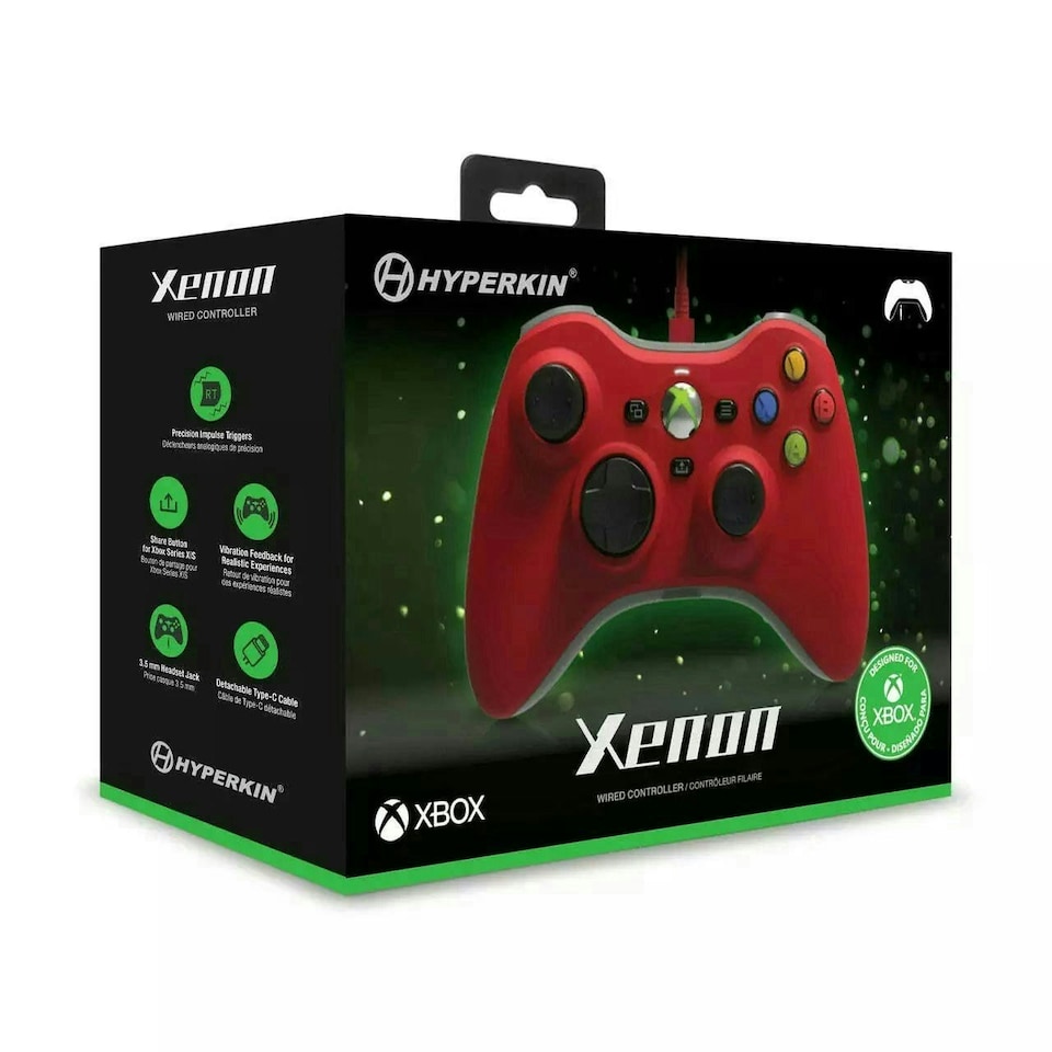 image 1 of Hyperkin Xenon Xbox Series X/S Wired Controller - Red