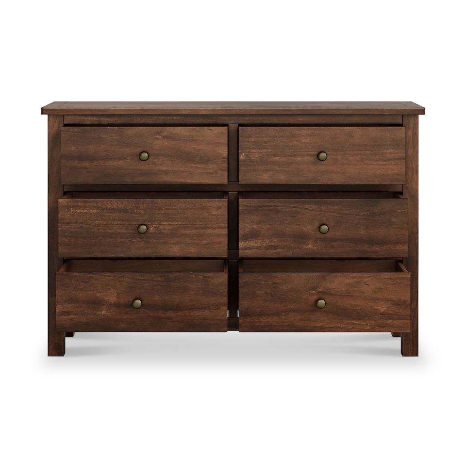 image 1 of Duchy Acacia 6 Drawer Chest Fully Assembled - By Roseland Furniture
