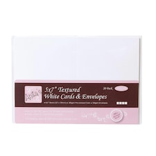 5 x 7 Cards/Envelopes Textured (20pk 240gsm) - White N/A | One Size
