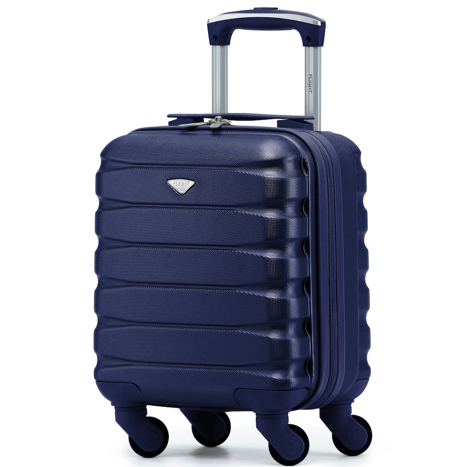 image 1 of 40x30x20cm Wizz Air & Vueling Maximum Size Free Cabin Carry On Lightweight 4 Wheel ABS Hard Case Suitcases Cabin Carry On Hand Luggage Blue | Navy | Cabin Bag