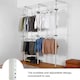 image 7 of House of Home Telescopic Double Rail Clothes Wardrobe Organise Hanging Rack Adjustable Storage | White | Not provided