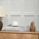 image 1 of Classic Wood Panel Wallpaper in Dove White | White | Dove White