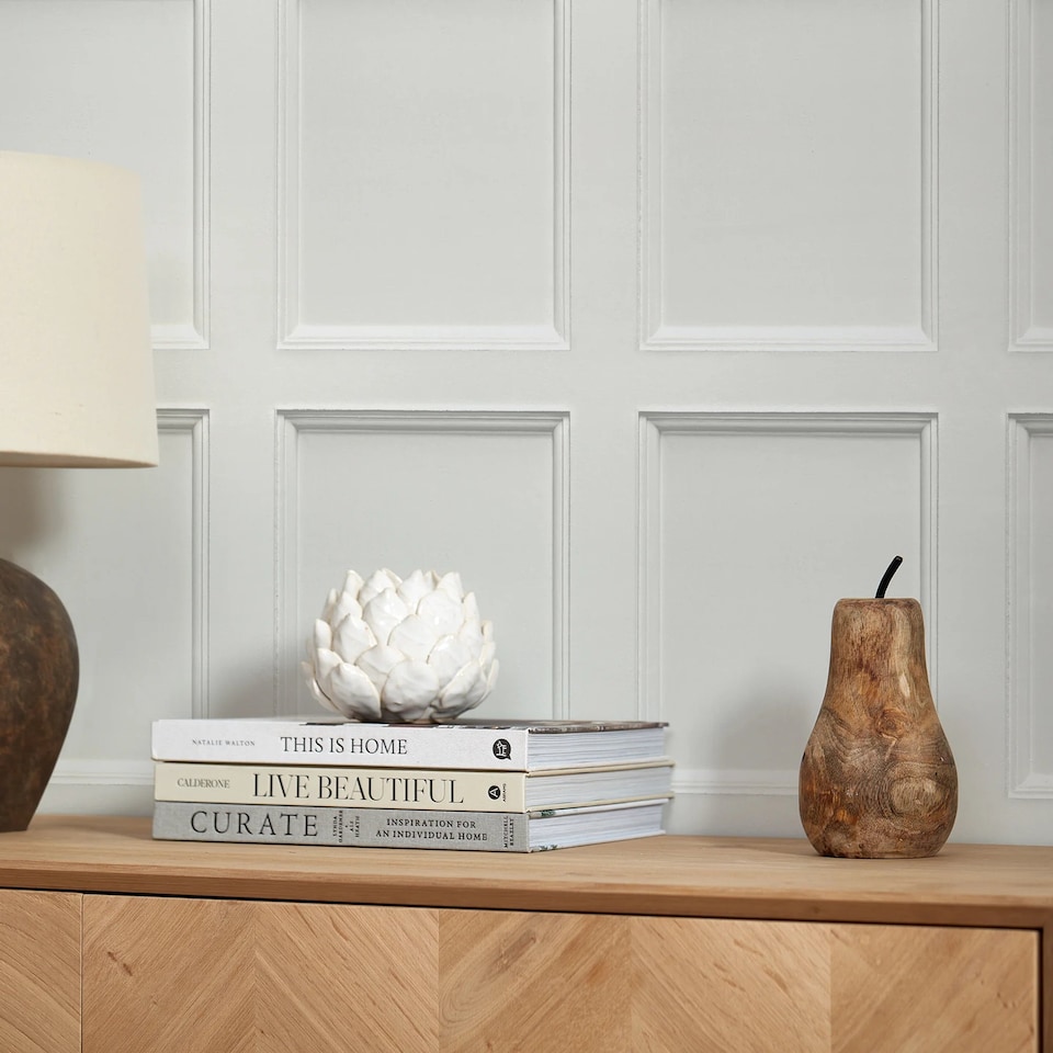 image 1 of Classic Wood Panel Wallpaper in Dove White | White | Dove White