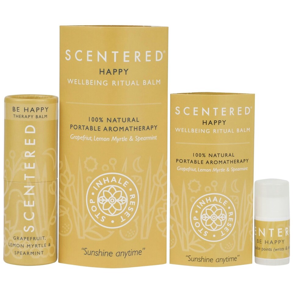 image 1 of Scentered Aromatherapy Happy Balm And Happy Travel Balm