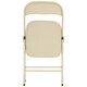 image 4 of Harbour Housewares Fabric Padded Metal Folding Chairs - Beige - Pack of 6 | Cream | Beige