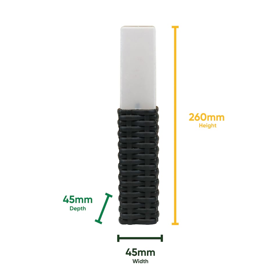 image 1 of Rattan Style Solar LED Garden Stake Lights 4 Pac