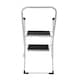 image 8 of Foldable 2 Step Ladder Stepladder Non Slip Tread Safety Steel | White