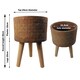 image 2 of Woven Effect Planter with Stand  Composite | Brown