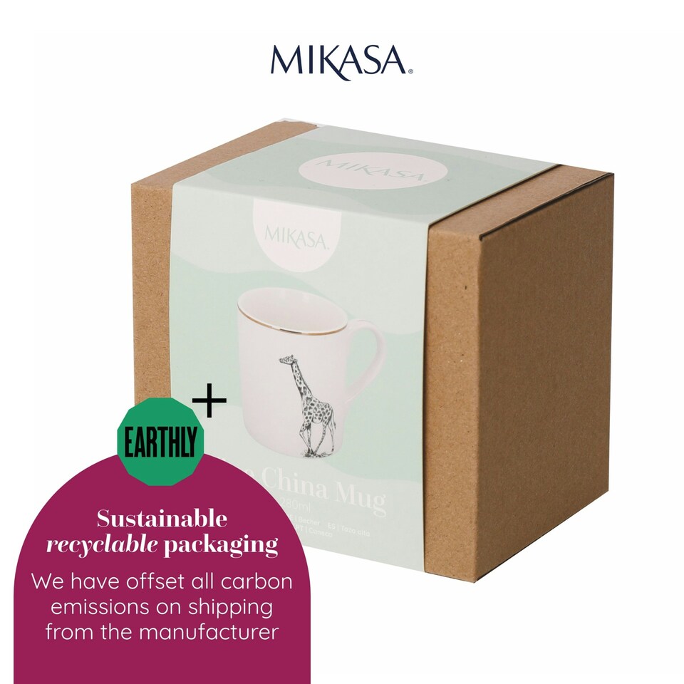 image 1 of Mikasa Lemon Straight-Sided Porcelain Mug, 280ml Pink