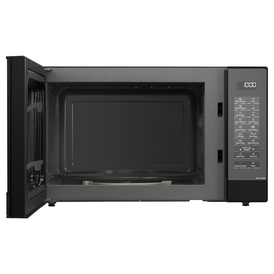 image 1 of Panasonic PA4600 NN-ST46KBBPQ Microwave, Black, 18/8 Stainless Steel, 1000 W, 32 liters