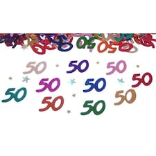 Number 50th Birthday Confetti - Multicoloured - One Size