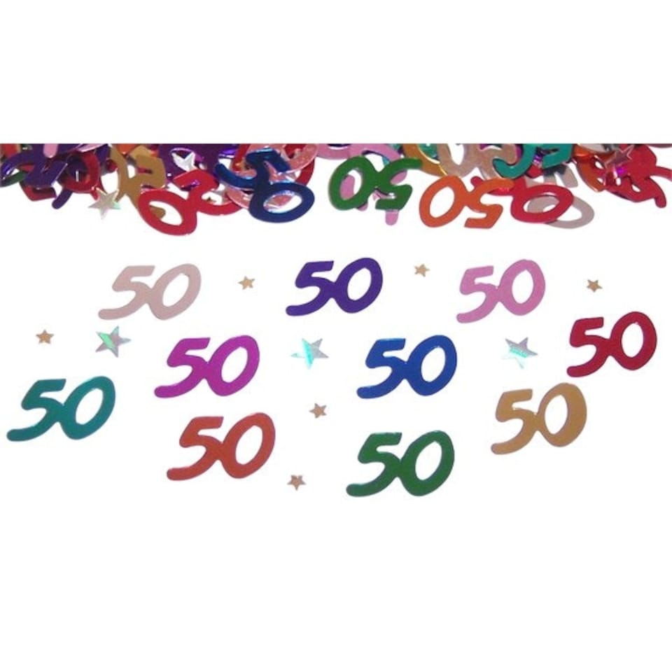 Number 50th Birthday Confetti - Multicoloured - One Size