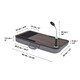 image 3 of Teamson Home Portable Laptop Desk with Cushioned Bottom, Detachable LED Light & Mouse Pad, Brown/Grey
