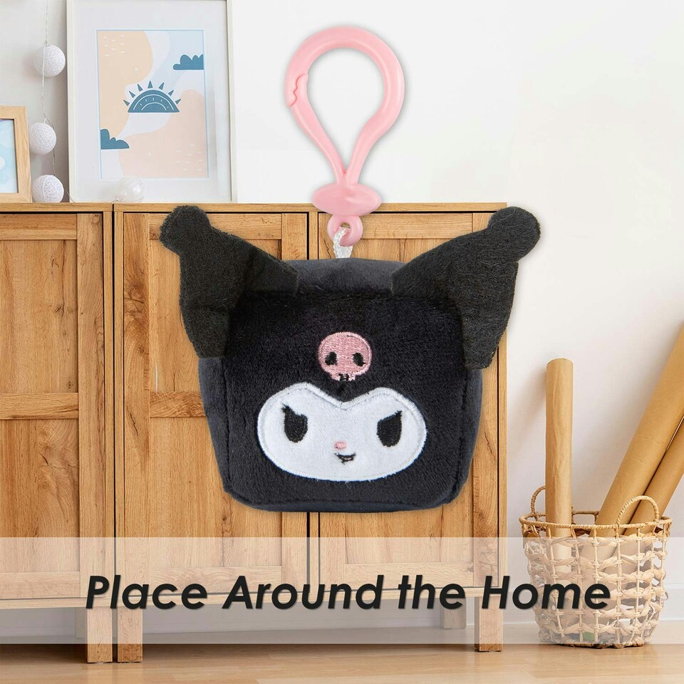 image 1 of Hello Kitty Soft Toy Cubeez Plush Kuromi Cute Plush Huggable Cuddly 7cm Black