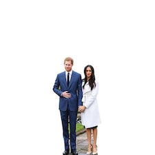 Prince Harry And Meghan Markle Star Mini Cardboard Cutout 91cm