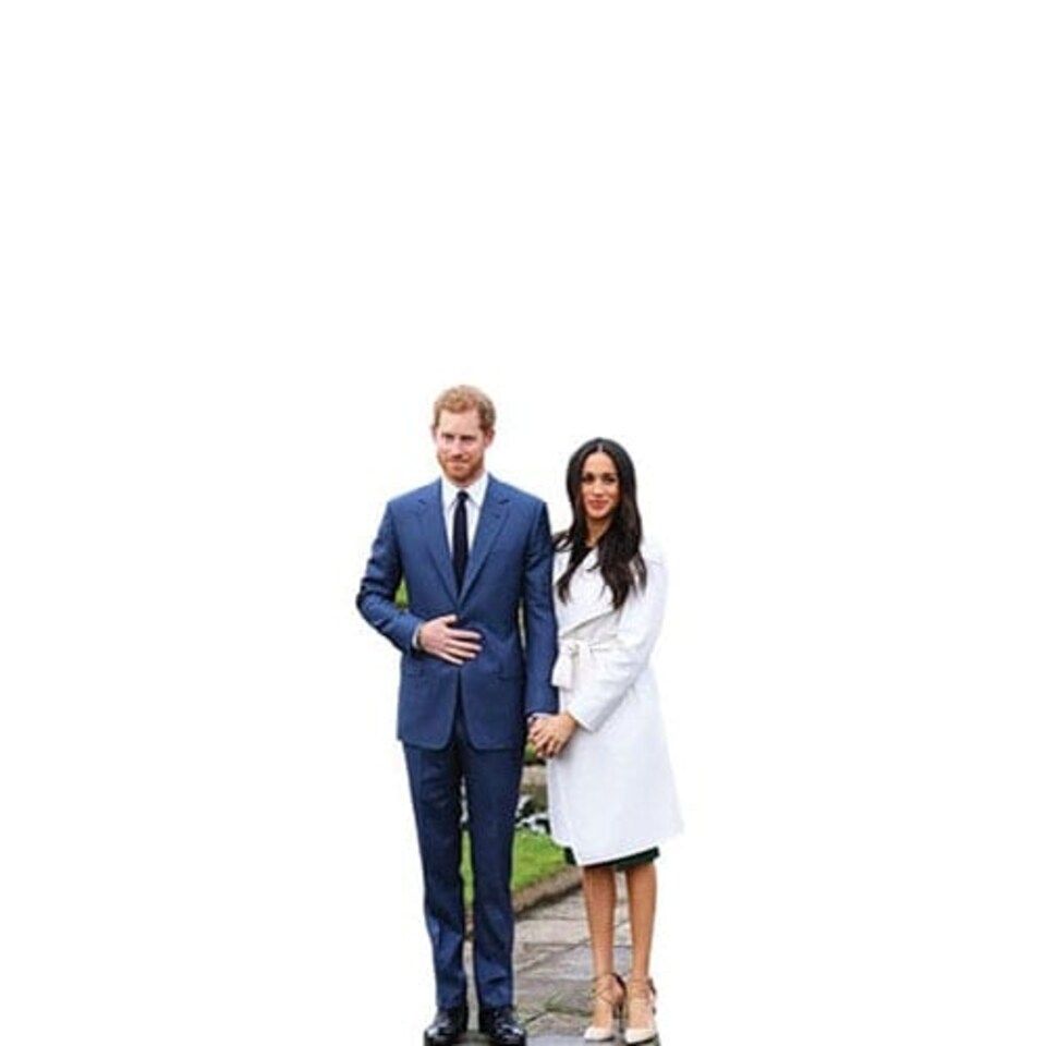 image 1 of Prince Harry And Meghan Markle Star Mini Cardboard Cutout 91cm