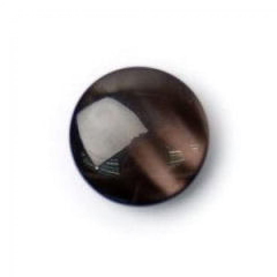 Crendon Tanned Brown Round Glossy Shank Buttons for Dressmaking - 16mm - per value pack of 30