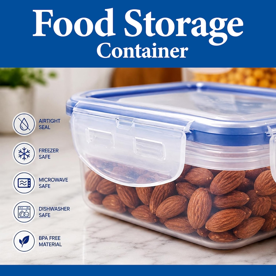image 1 of LocknLock Classic Rectangular Food Storage Container Airtight BPA Free 350ml